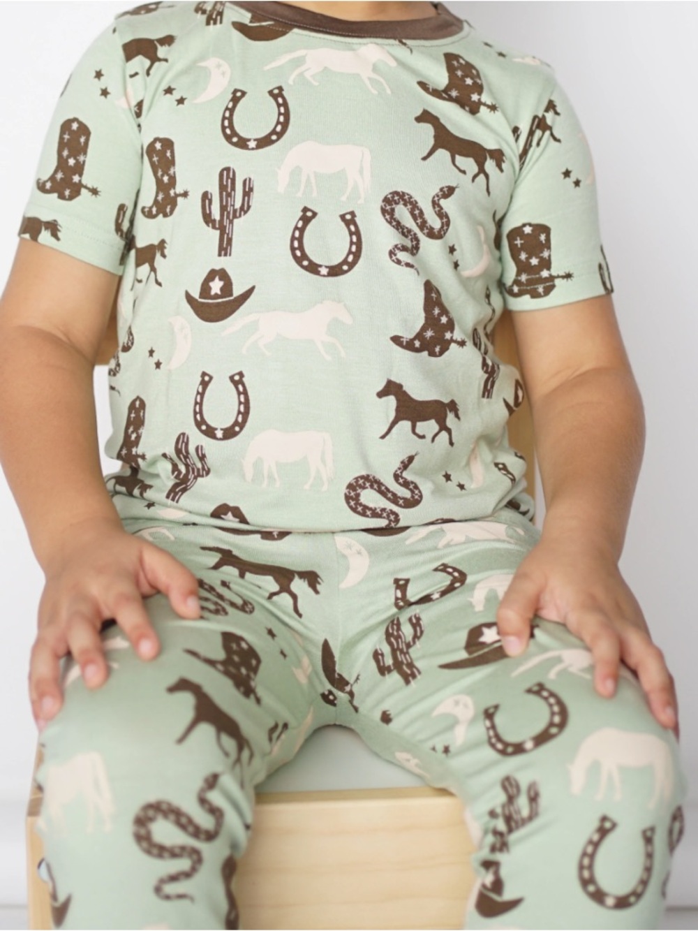 Emerson & Friends Giddyup! Bamboo Toddler Pajama Set Sz 4-5T